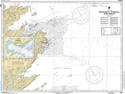 CHS Print-on-Demand Charts Canadian Waters-5340: Approach to/ Approches € Sorry Harbor, CHS POD Chart-CHS5340