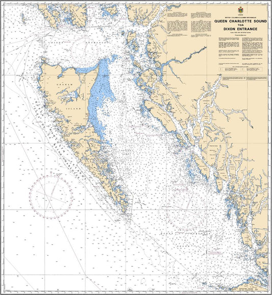 CHS Chart 3002: Queen Charlotte Sound to/à Dixon Entrance