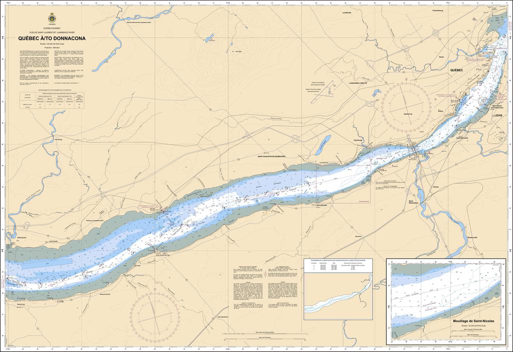 CHS Chart 1315: Québec à/to Donnacona