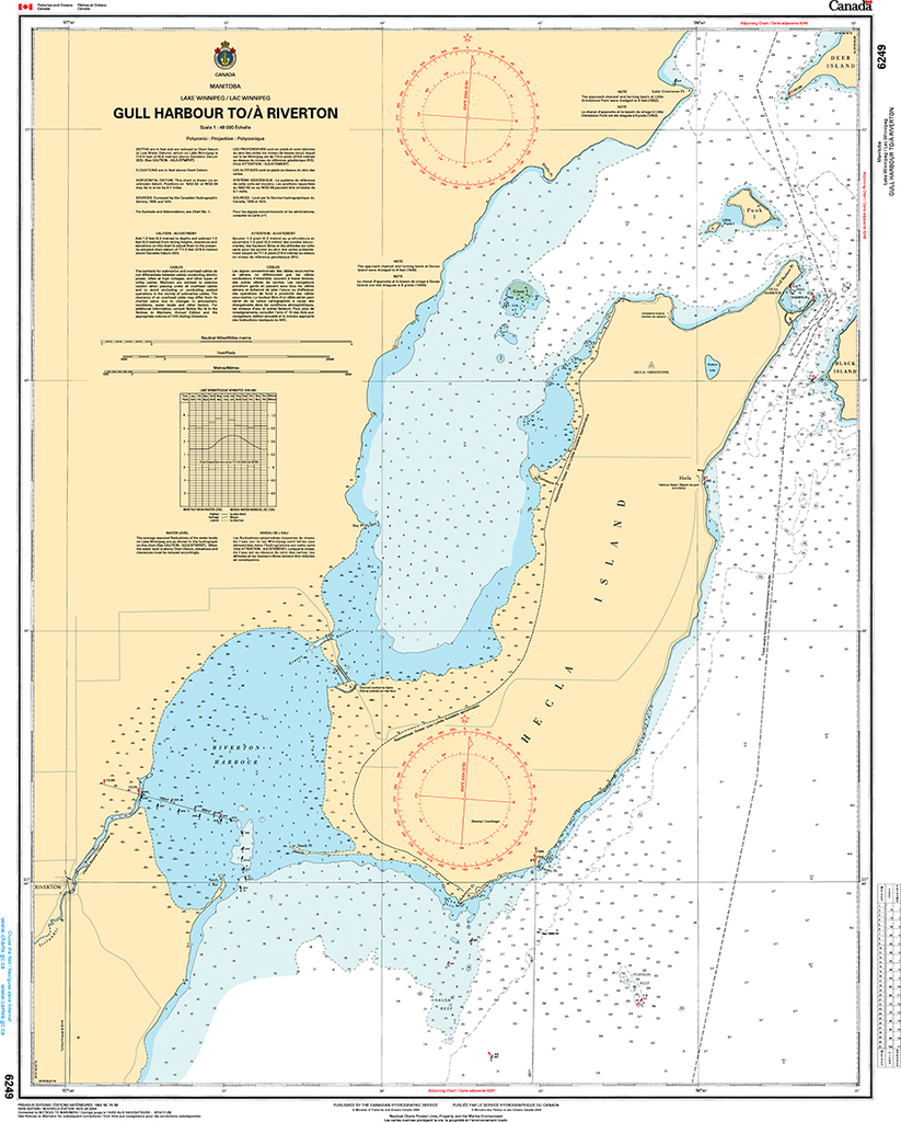 CHS Print-on-Demand Charts Canadian Waters-6249: Gull Harbour to/€ Riverton, CHS POD Chart-CHS6249