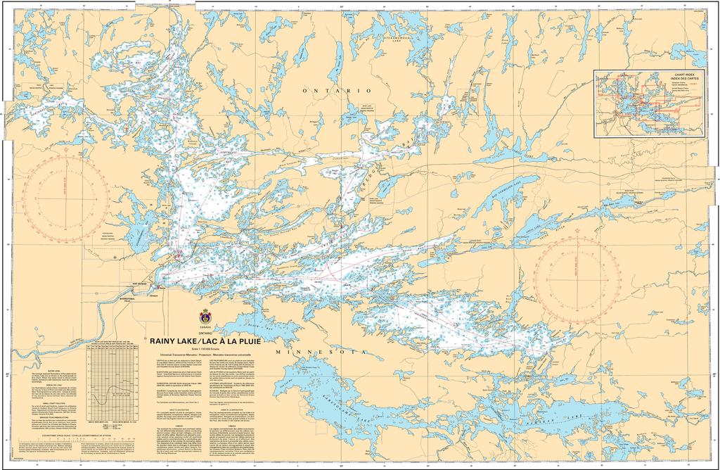 CHS Chart 6105: Rainy Lake / Lac à la Pluie