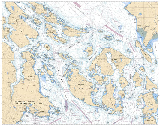 CHS Chart 3462: Juan de Fuca Strait to/à Strait of Georgia