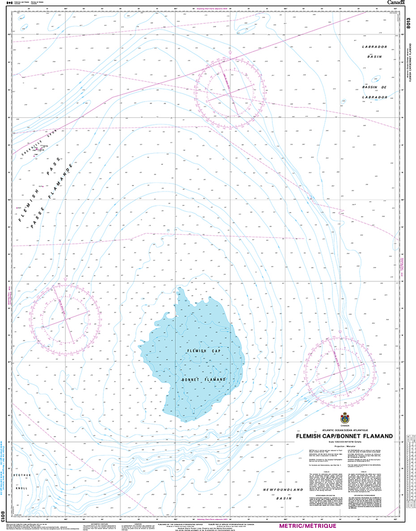 CHS Print-on-Demand Charts Canadian Waters-8013: Flemish Cap / Bonnet Flamand, CHS POD Chart-CHS8013